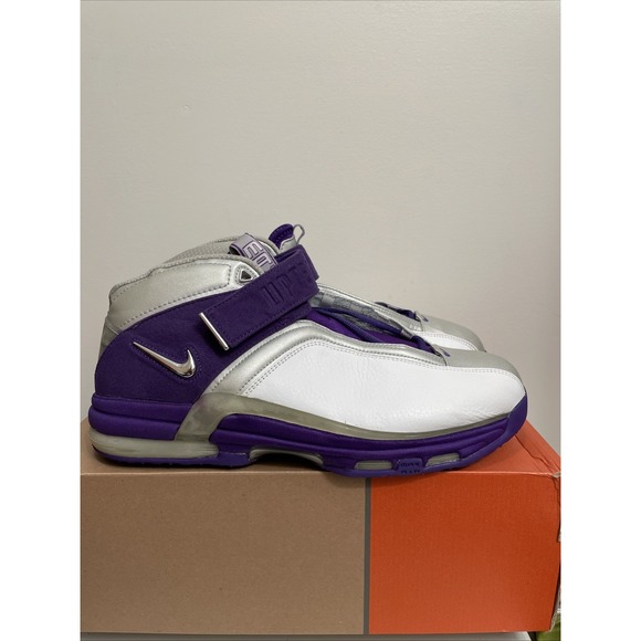 Nike air‎ uptempo maximum men's size 14 2005 Purple White And Silver NIB
